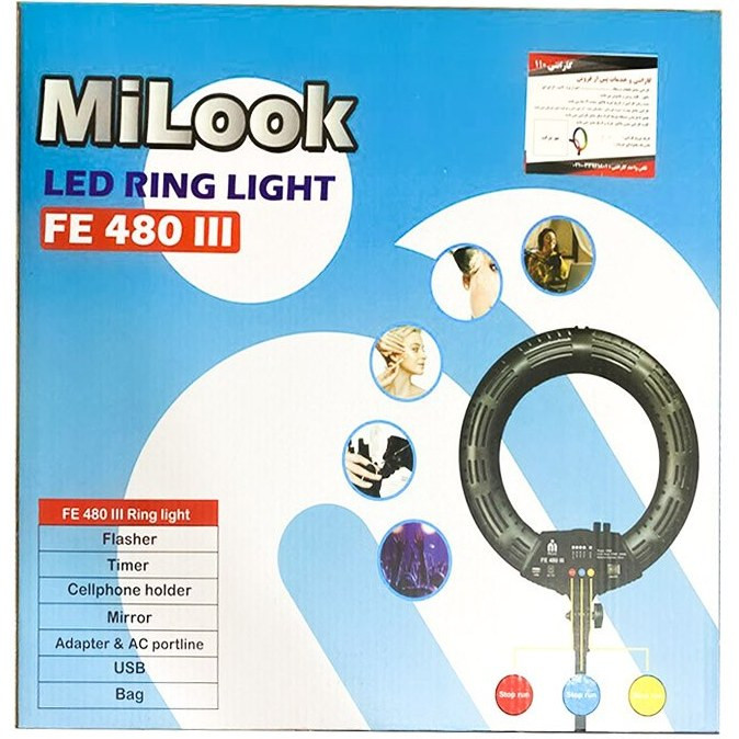 رینگ لایت میلوک مدل Ring Light MILOOK FE-480 III