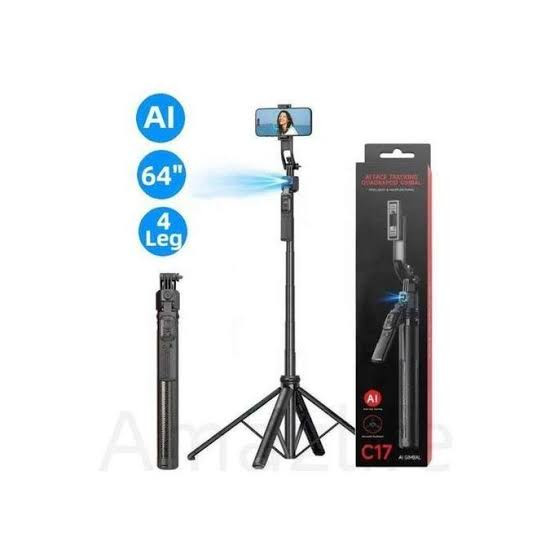 سهپایه هوشمندNinjaPro C17 Monopod 360° Auto-Rotation AI Tracking Shootings Tripod