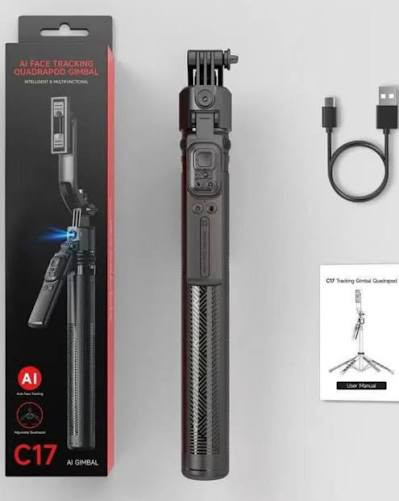 سهپایه هوشمندNinjaPro C17 Monopod 360° Auto-Rotation AI Tracking Shootings Tripod