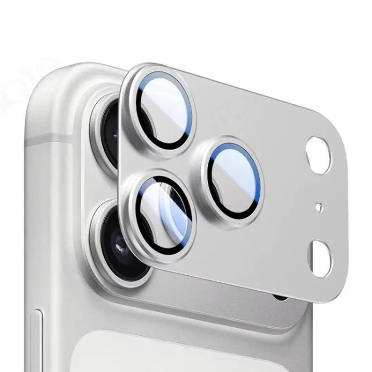 محافظ لنز دوربینkuzoom با پوشش کامل مناسب برای iPHONE 17 Pro (ابی)