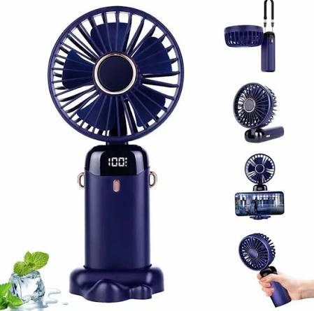 پنکه شارژی دستی درجه یک LED digital display fan