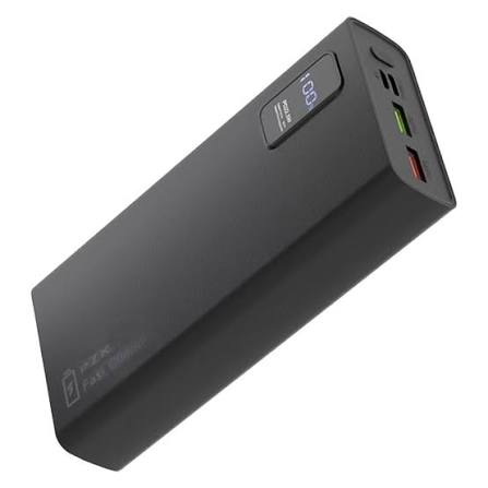 پاوربانک 20000 pzxمدل v80 فست شارژکابل سرخود دوگانه تایپ سی و لایتنینگ