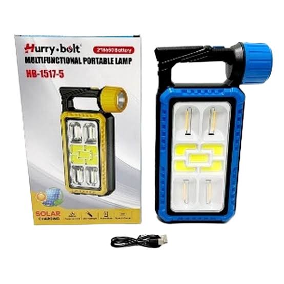 چراغ قوه شارژی و خورشیدی مدل HB-1517-5