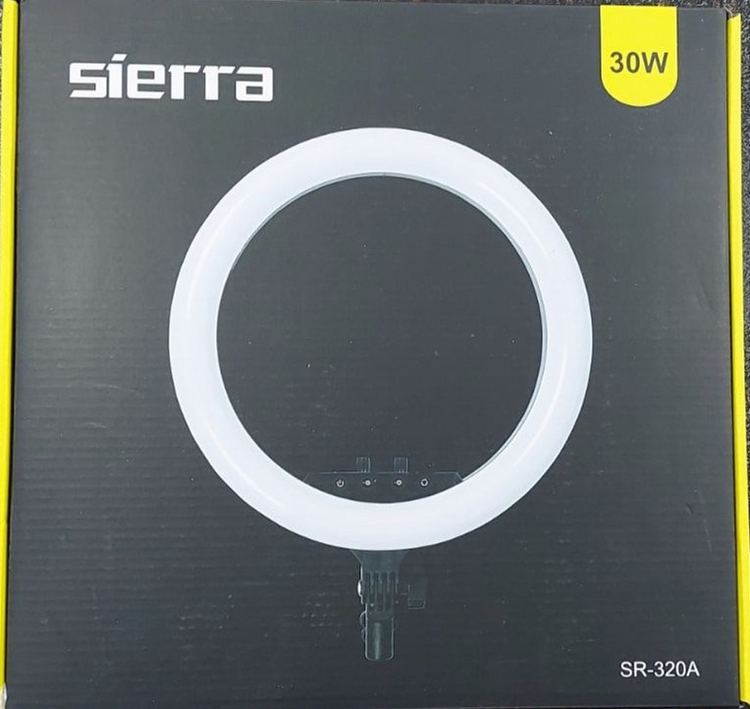 رینگ لایت مدل SIERRA SR-320A (همراه باریموت،هولدر،بال هد و آداپتور)