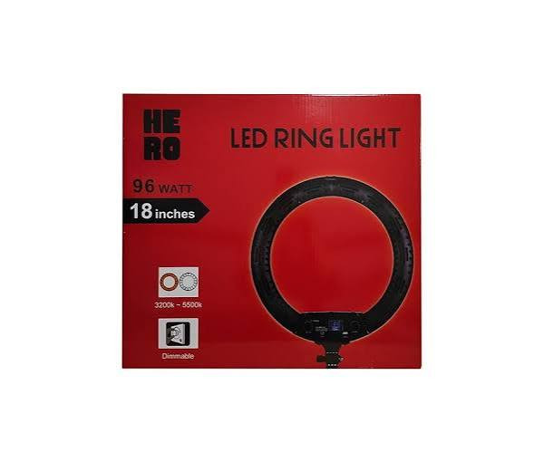 رینگ لایت هیرو HERO 96W 18inch Ring Light