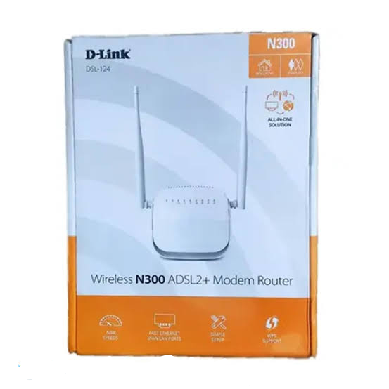 مودم دی لینک (سفید) D-Link DSL-124 N300